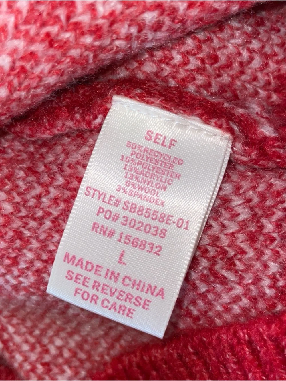 So Me‎ Red/White Patterned Cardigan Sweater, NWT, SOFT,SZ.L